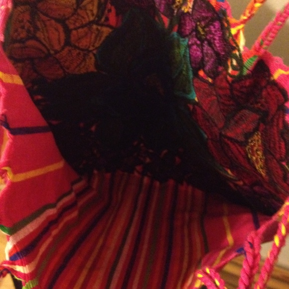 Fuchsia Pink Flower Cotton Bag - Picture 6 of 6